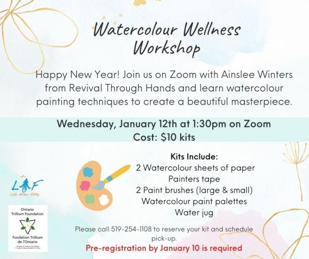 ZOOM: Watercolour Wellness Workshop